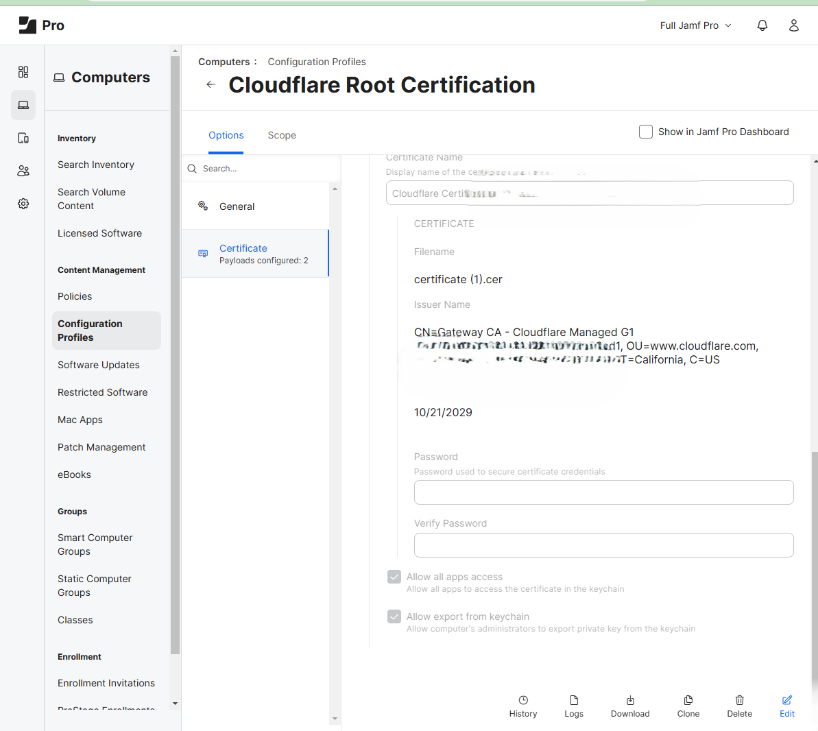 Cloudflare Zero Trust のTLS Inspection用証明書の設定 – IT